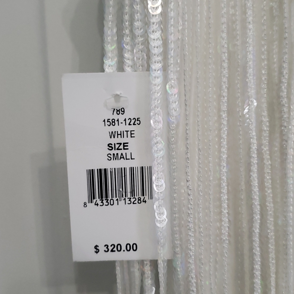 ✨NWT Dress The Population White Roxy Fringe Dress - Picture 4 of 7